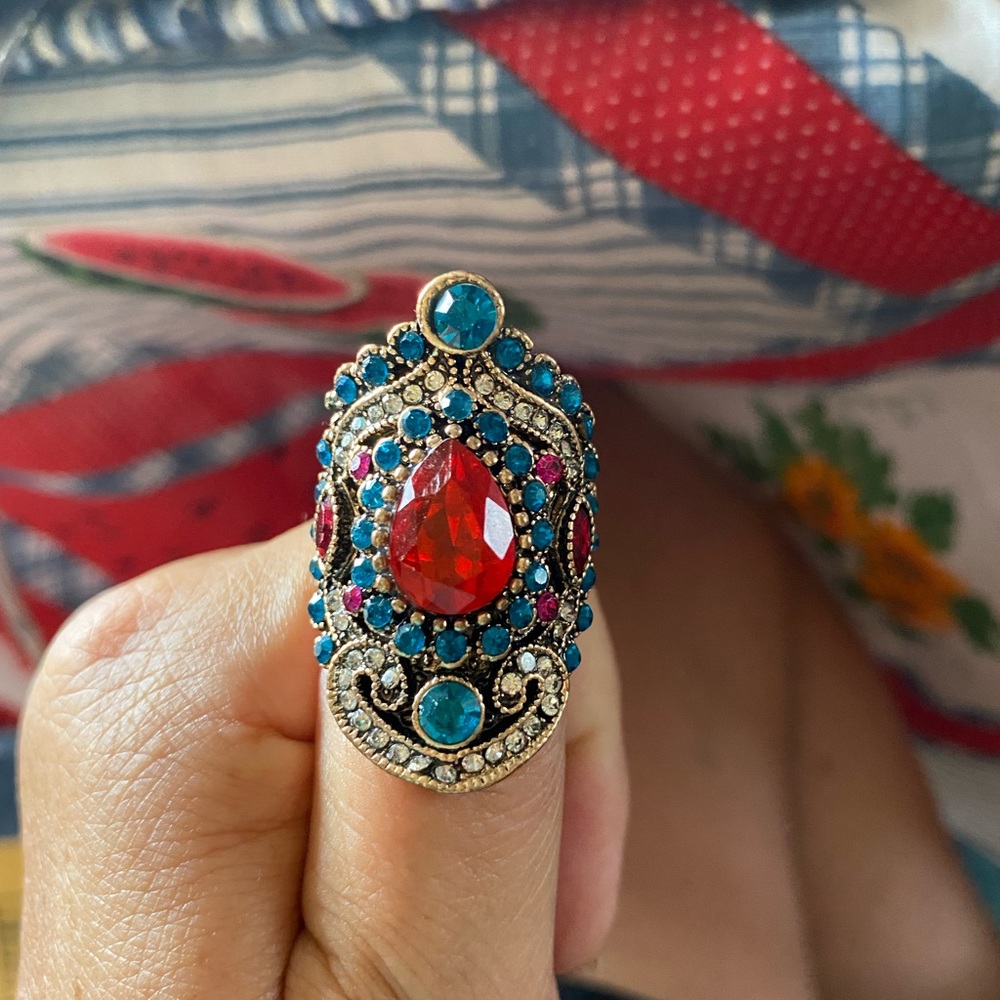 Colorful Jeweled Ring - Picture 8 of 11